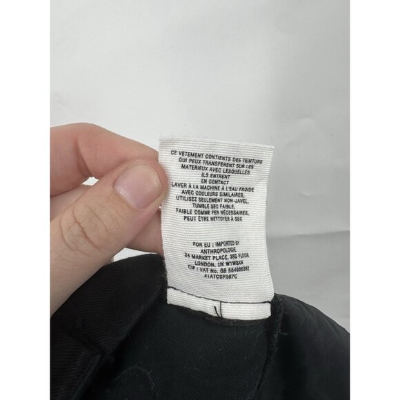 Cartonnier Anthropologie Shorts Tencel Cotton Women 6 Black Preppy Minimalist - Picture 5 of 7